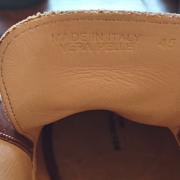 Astroflex Men's Chukka Leather Boots Chestnut Brown Italy  Size US 12 / EU 45 - Picture 11 of 13